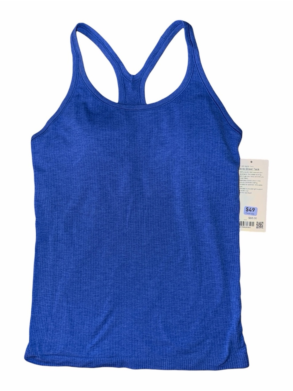 Lululemon Like a Cloud Longline Bra Beach Ball Blue Size 10 NWT B/C Cup